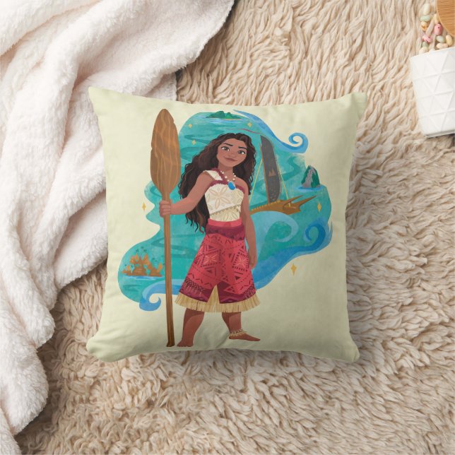 Moana Sailing Spirit Throw Pillow (Blanket)