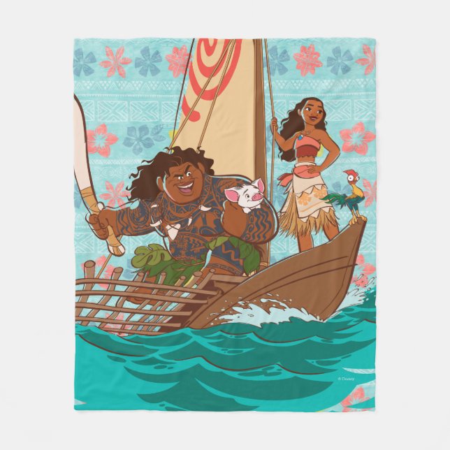 Moana | Set Your Own Course Fleece Blanket (Front)