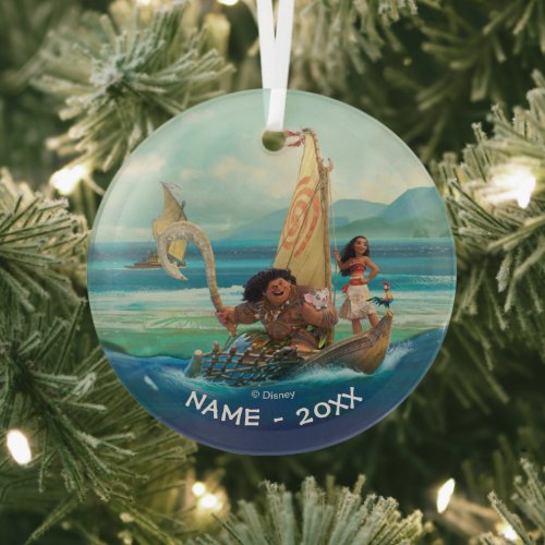 Moana | Set Your Own Course Glass Ornament