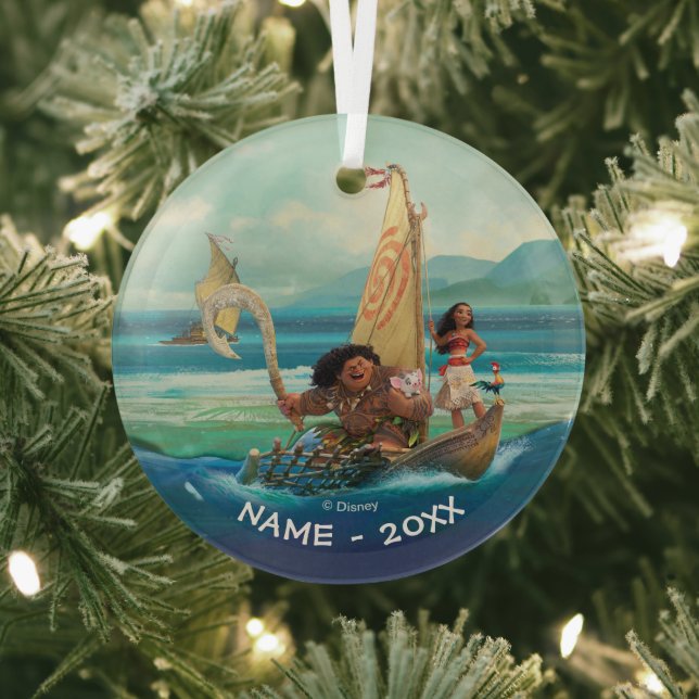 Moana | Set Your Own Course Glass Ornament (Insitu)