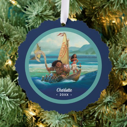 Moana  Set Your Own Course Ornament Card