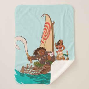 Moana   Set Your Own Course Sherpa Blanket