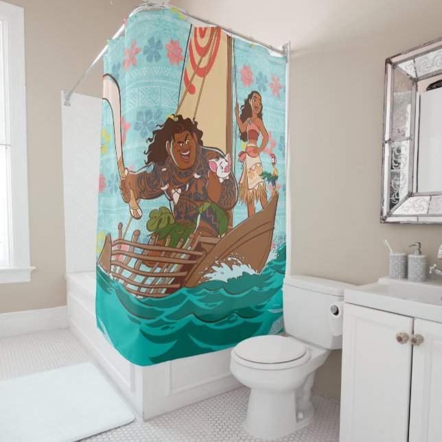 Moana | Set Your Own Course Shower Curtain (In Situ)