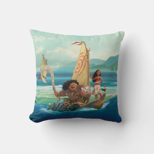 Moana  Set Your Own Course Throw Pillow