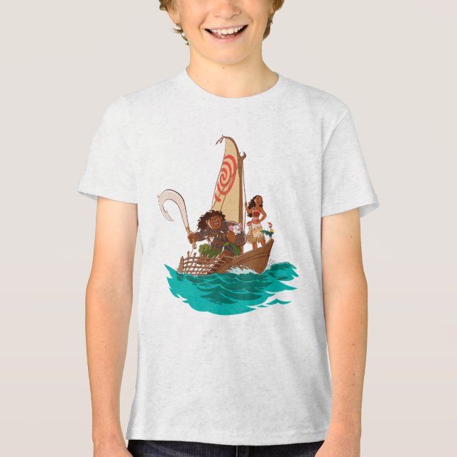 Moana | Set Your Own Course Tri-Blend Shirt (Front)