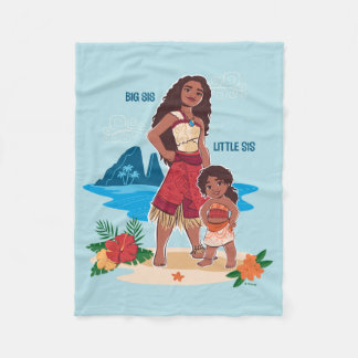 Moana & Simea: Big Sis Little Sis Fleece Blanket