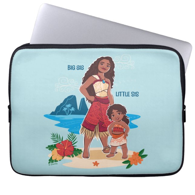Moana & Simea: Big Sis Little Sis Laptop Sleeve (Front)