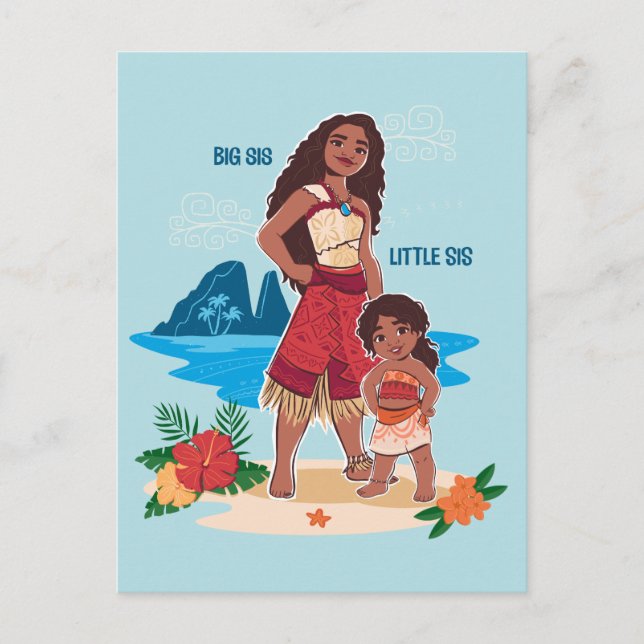 Moana & Simea: Big Sis Little Sis Postcard (Front)