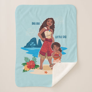 Moana & Simea: Big Sis Little Sis Sherpa Blanket