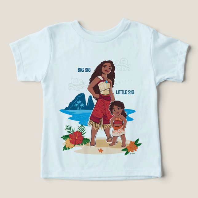 Moana & Simea: Big Sis Little Sis Toddler T-shirt (Design Front)