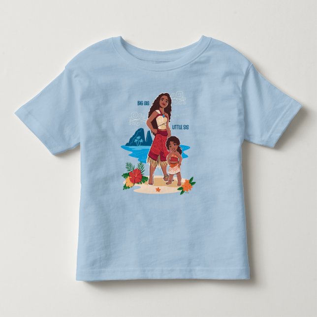 Moana & Simea: Big Sis Little Sis Toddler T-shirt (Front)