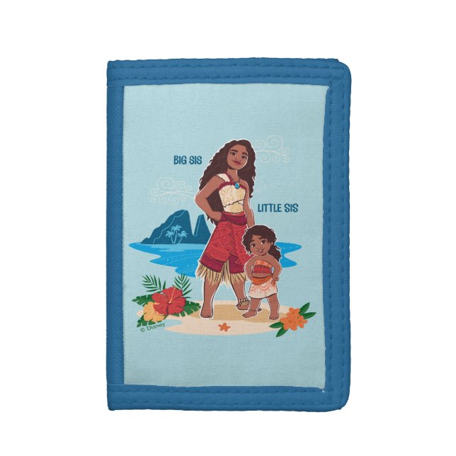 Moana & Simea: Big Sis Little Sis Trifold Wallet (Front Vertical)