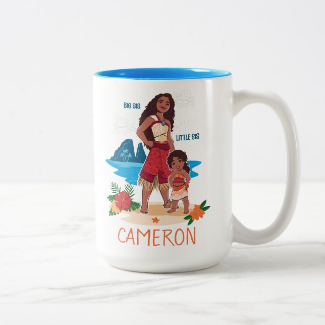 Moana & Simea: Big Sis Little Sis Two-Tone Coffee Mug (Right)