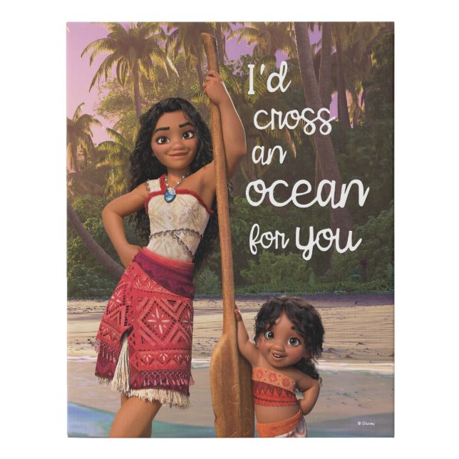 Moana & Simea: I'd Cross an Ocean For You Faux Canvas Print (Front)