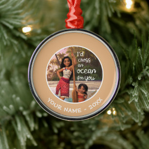 Moana & Simea: I'd Cross an Ocean For You Metal Ornament