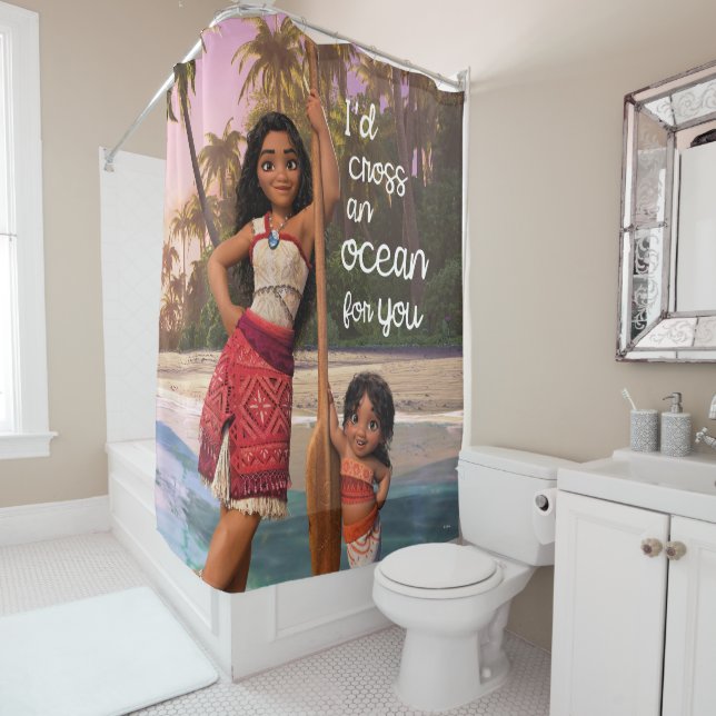 Moana & Simea: I'd Cross an Ocean For You Shower Curtain (In Situ)