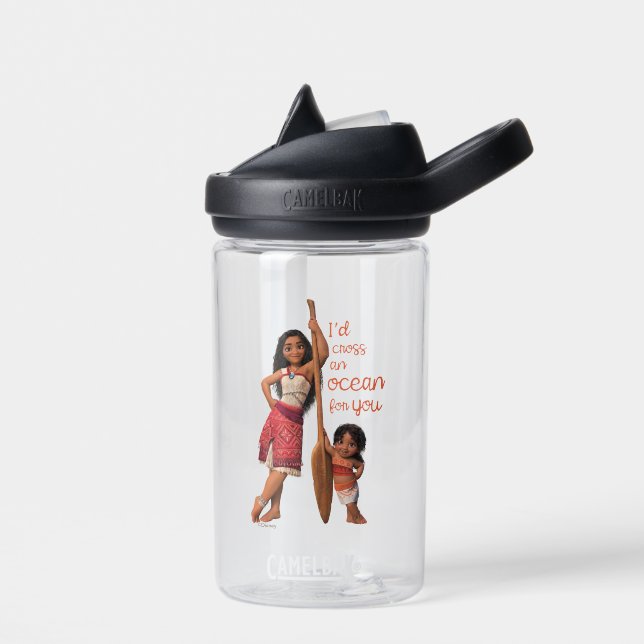 Moana & Simea: I'd Cross an Ocean For You Water Bottle (Left)