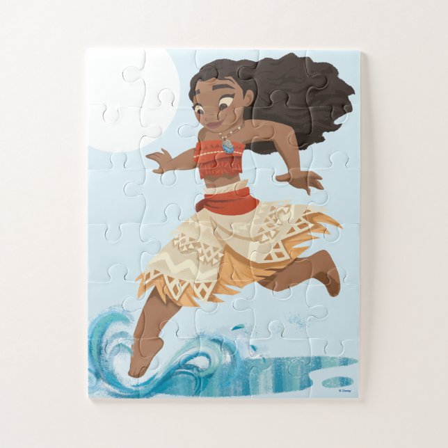 Moana Splashing In Water Jigsaw Puzzle (Vertical)