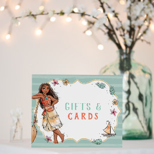 Moana   Striped Watercolor Birthday Gifts & Cards Foam Board