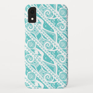 Moana   Teal Tribal Pattern iPhone XR Case