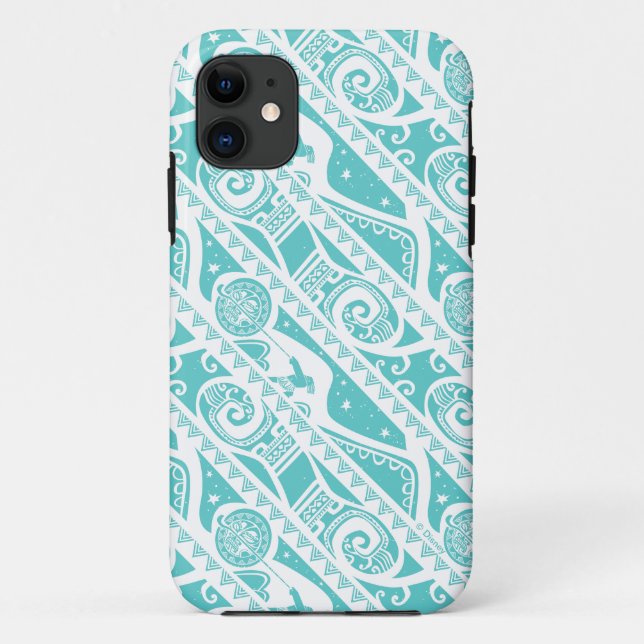 Moana | Teal Tribal Pattern Case-Mate iPhone Case (Back)