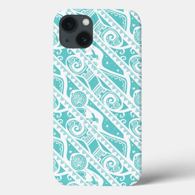 Moana | Teal Tribal Pattern Case-Mate iPhone Case (Back)