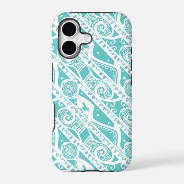 Moana | Teal Tribal Pattern Iphone Case (Back)