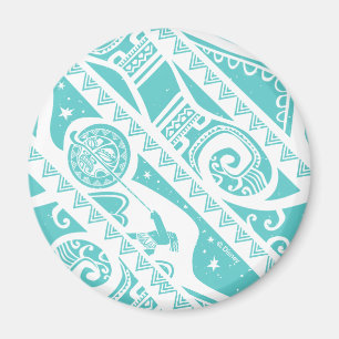 Moana   Teal Tribal Pattern Magnet