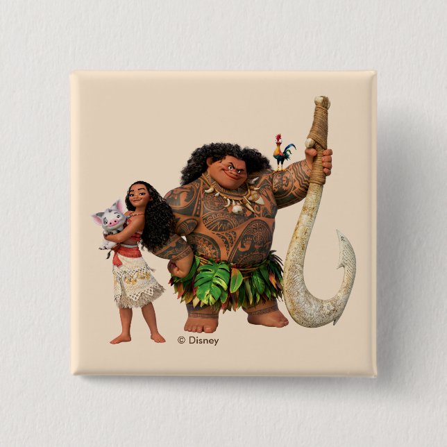 Moana | The Ocean Connects Us Button (Front)
