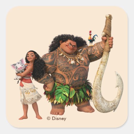 Moana | The Ocean Connects Us Square Sticker