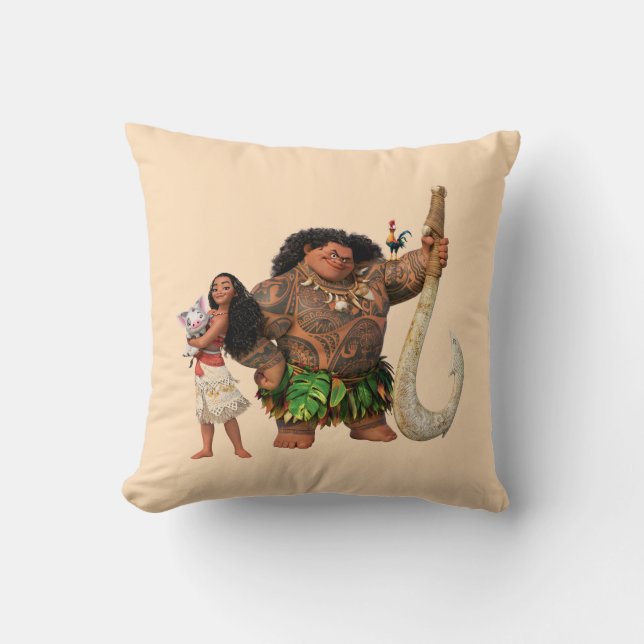 Moana | The Ocean Connects Us Throw Pillow (Front)
