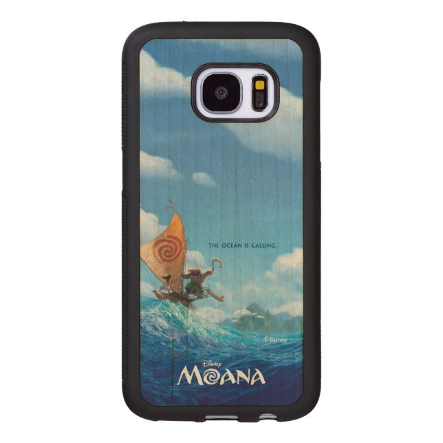 Moana | The Ocean Is Calling Wood Samsung Galaxy S7 Case (Back)