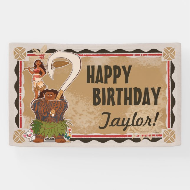 Moana | Tribal Birthday Banner (Horizontal)