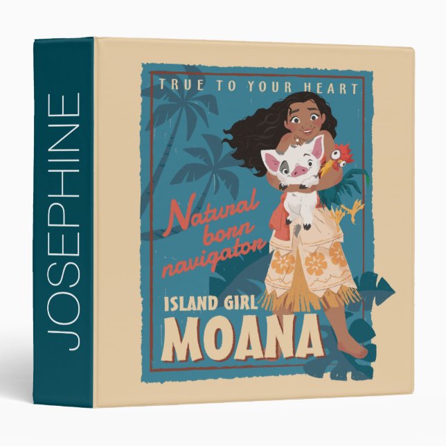 Moana | True to Your Heart 3 Ring Binder (Front/Spine)