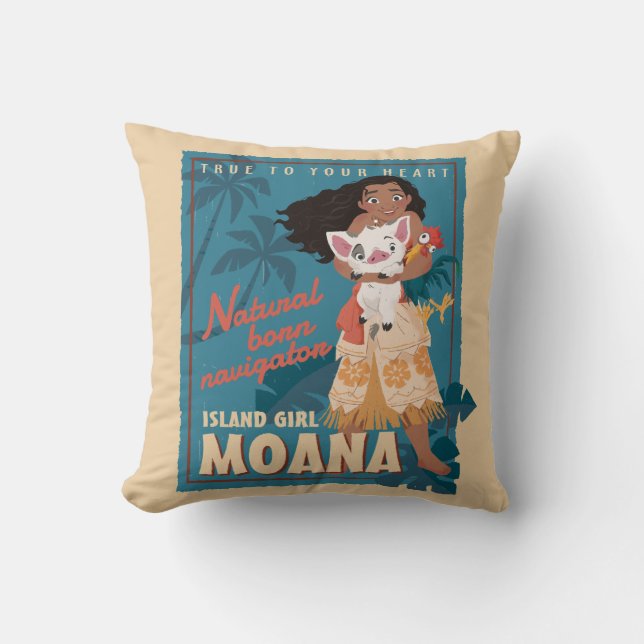 Moana | True to Your Heart Throw Pillow (Front)