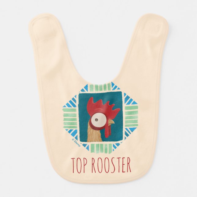 Moana | Vintage Heihei Baby Bib (Front)