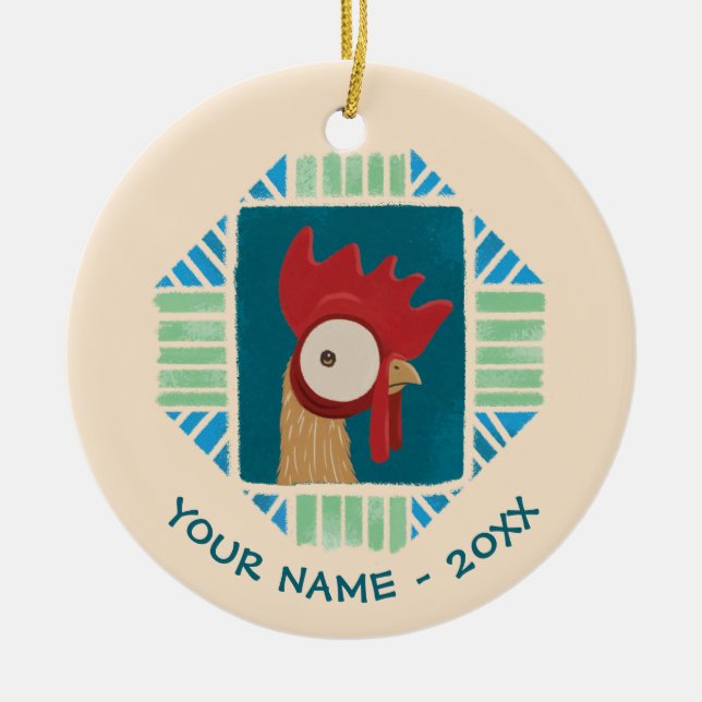 Moana | Vintage Heihei Ceramic Ornament (Front)