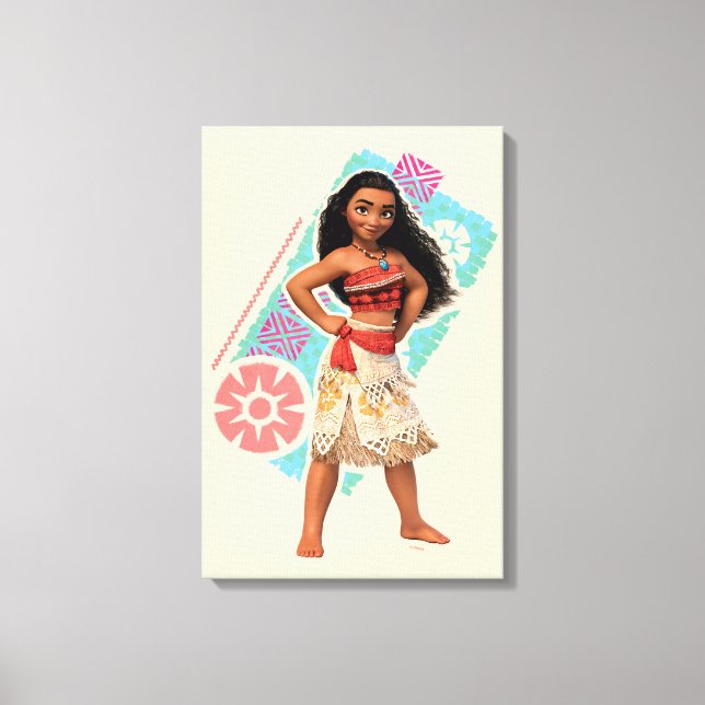 Moana | Vintage Island Girl Canvas Print (Front)