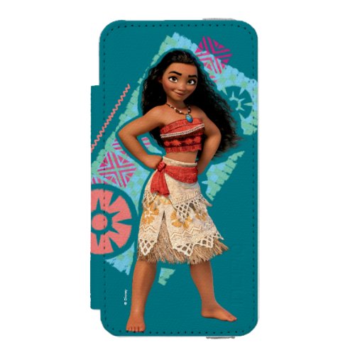 Moana  Vintage Island Girl Wallet Case For iPhone SE55s