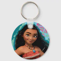 Moana Vintage Island Girl Keychain Zazzle