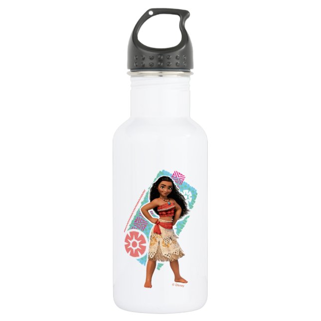 Moana | Vintage Island Girl Stainless Steel Water Bottle (Front)
