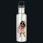 Moana | Vintage Island Girl Water Bottle<br><div class="desc">Meet Moana from Disney's latest animated adventure, Moana. An adventurer and a voyager, the Polynesian beauty is certainly not your typical Disney Princess. This striking design shows the Daughter of the Sea looking determined against a cool tropical background. Watch out anyone that stands in her way of freeing the people...</div>