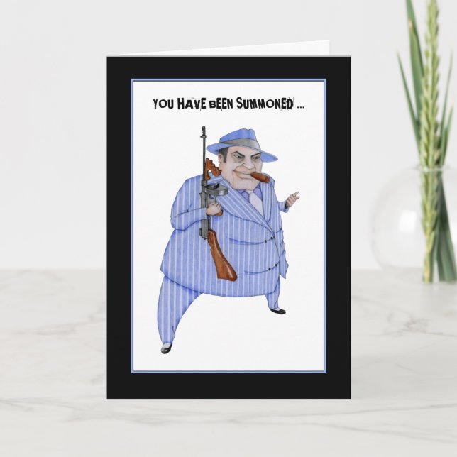 Mob Boss Murder Mystery Invitation Card (Front)