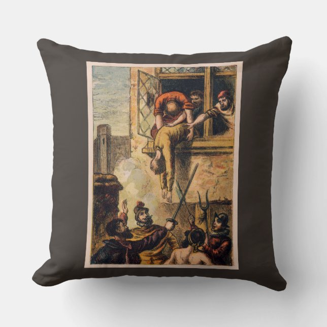 Mob Justice on Saint Bartholomew Day Massacre  Throw Pillow (Front)
