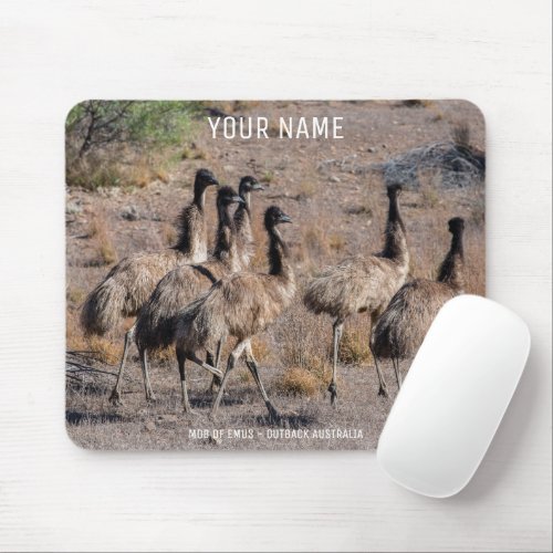 Mob of Emus Outback Australia Animal Wildlife Mouse Pad