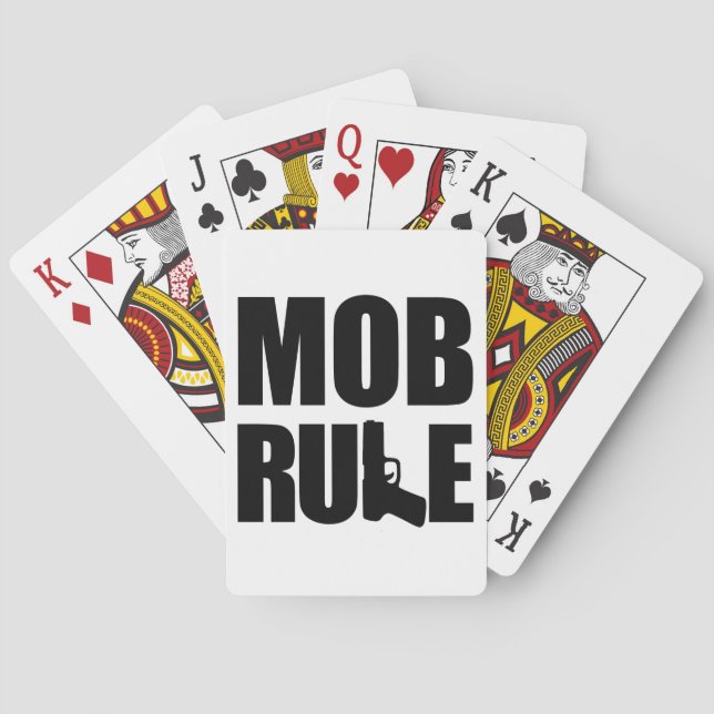 Mob Rule Hand Gun Poker Cards (Back)