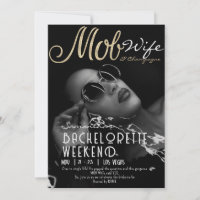 Mob Wife & Champagne Black Bach Bachelorette Party