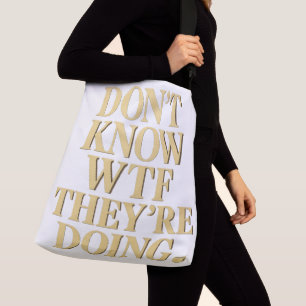 Mob Wife Energy: “Don’t Know WTF” Design Crossbody Bag