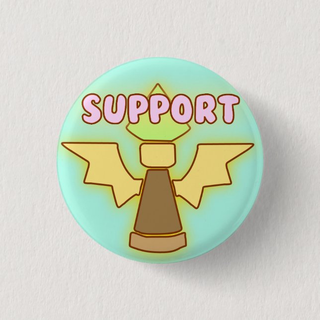 MOBA Role Badge - Support Button (Front)