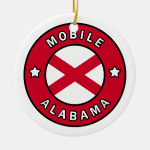 Mobile Alabama Ceramic Ornament